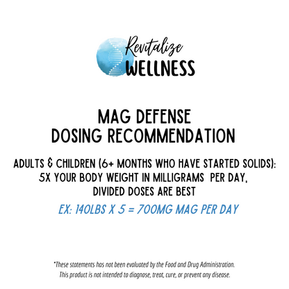 Mag Defense - Chelated Magnesium Glycinate 60 servings
