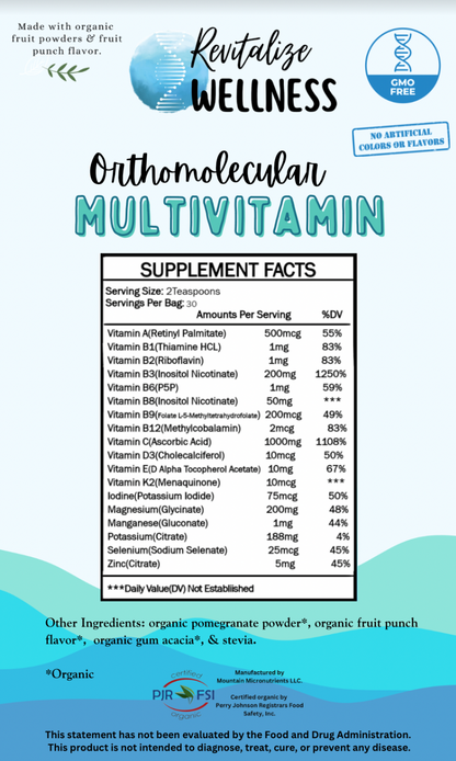 Orthomolecular Multivitamin - 300 grams