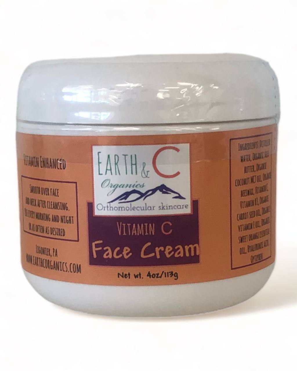 Earth & C Organics Vitamin C Face Cream - 4oz