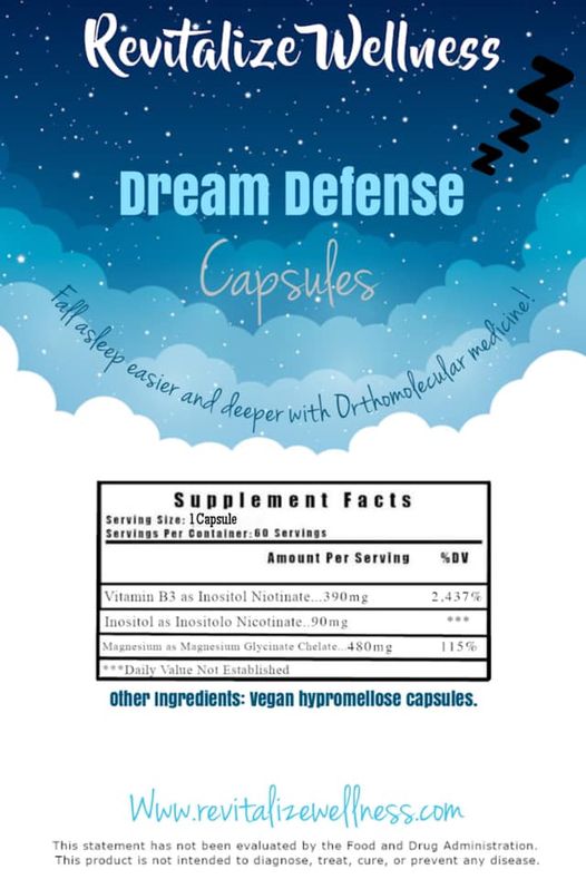 dream defense capsules fall asleep and stay asleep easier with this blend of vitamin b3 and magnesium