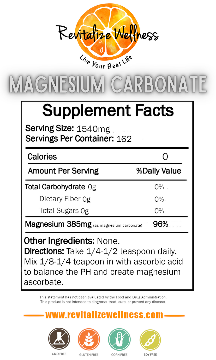 Magnesium Carbonate - 250grams